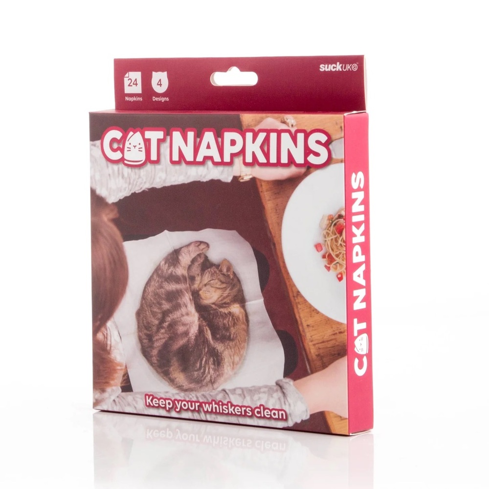 24 Kitty Cat Lap Napkins Serviettes 4 Designs by Suck UK BNIB Andy Mason Design